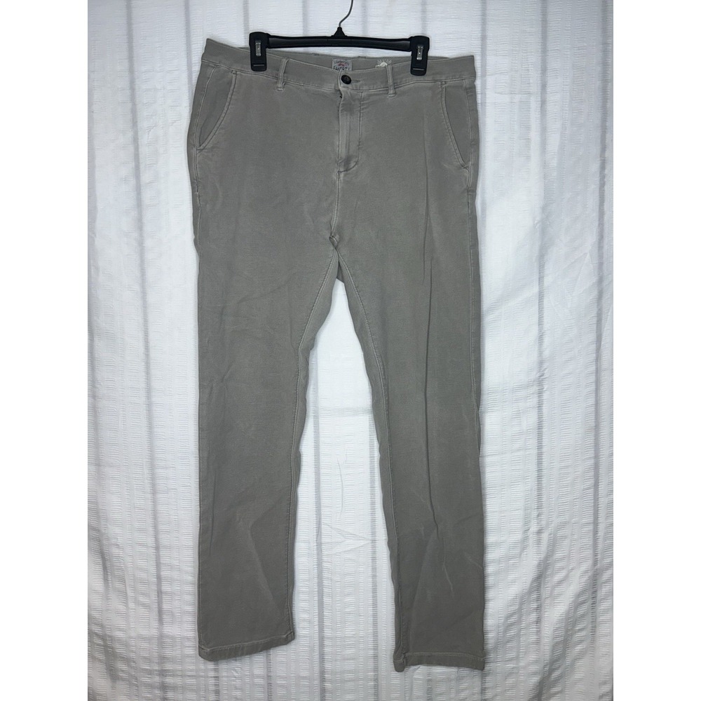 Faherty Men Stretch Terry Pocket Slim Fit Pants Iron Gray 36x32 MBF2202-IRN